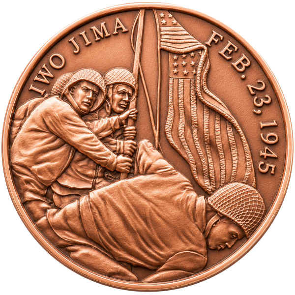 1 OZ COPPER ROUND IWO JIMA - Image 2