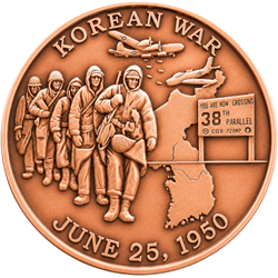 1 OZ COPPER ROUND KOREAN WAR