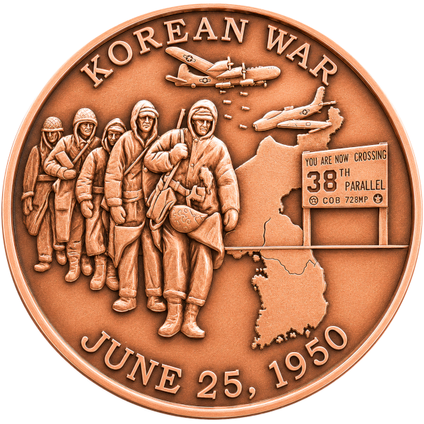 1 OZ COPPER ROUND KOREAN WAR - Image 2