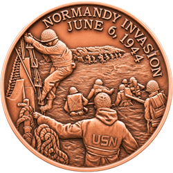 1 OZ COPPER ROUND NORMANDY