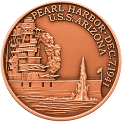 1 OZ COPPER ROUND PEARL HARBOR