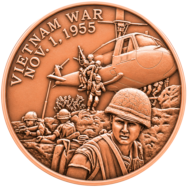 1 OZ COPPER ROUND VIETNAM WAR - Image 2
