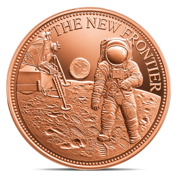 1 OZ COPPER ROUND NEW FRONTIER - Image 2